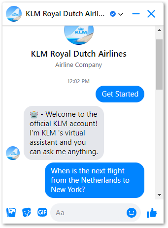 KLM chatbot