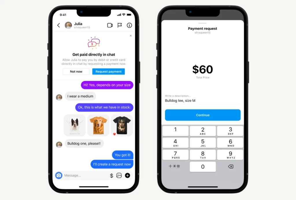 Instagram betalen payments